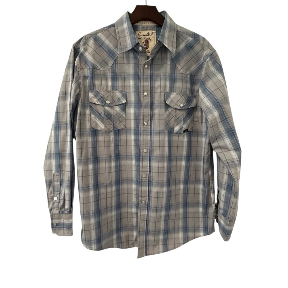 Men's Coastal Blue Plaid Wester Shirt